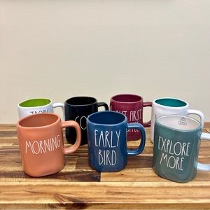 RAE DUNN Coffee Mug set of 7 assorted.